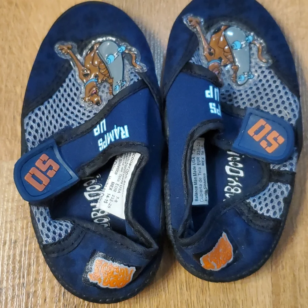 Scooby-Doo Toddler‎ Boys Navy Water Shoes Size 7-8